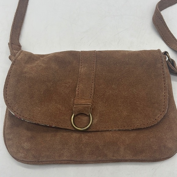 Sopresa Carmel Color Suede Crossbody Small Bag  BRN4235D - Picture 1 of 11